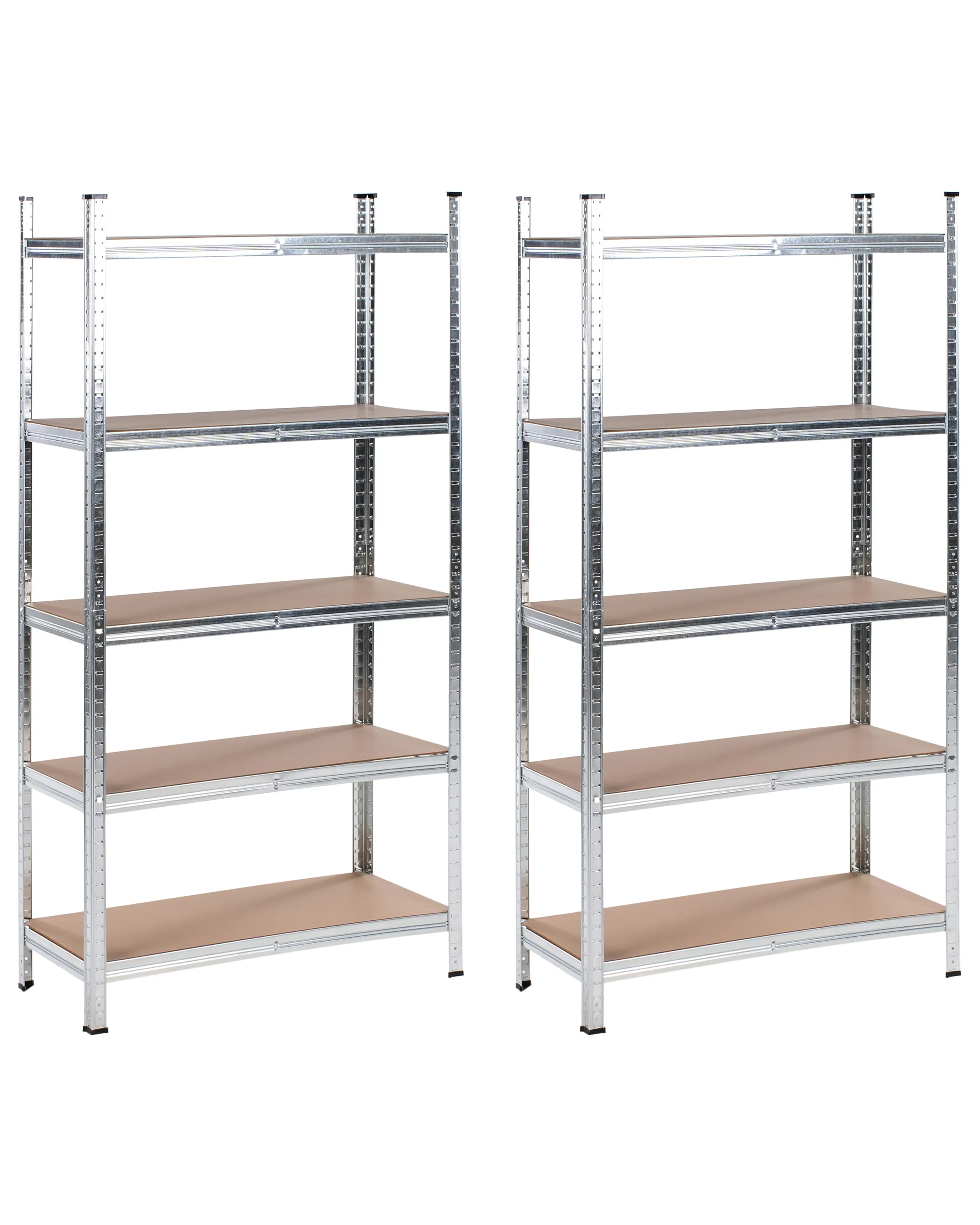 Conjunto de 2 estanterías de garaje XITTA Metal 180 cm 90 cm Plateado