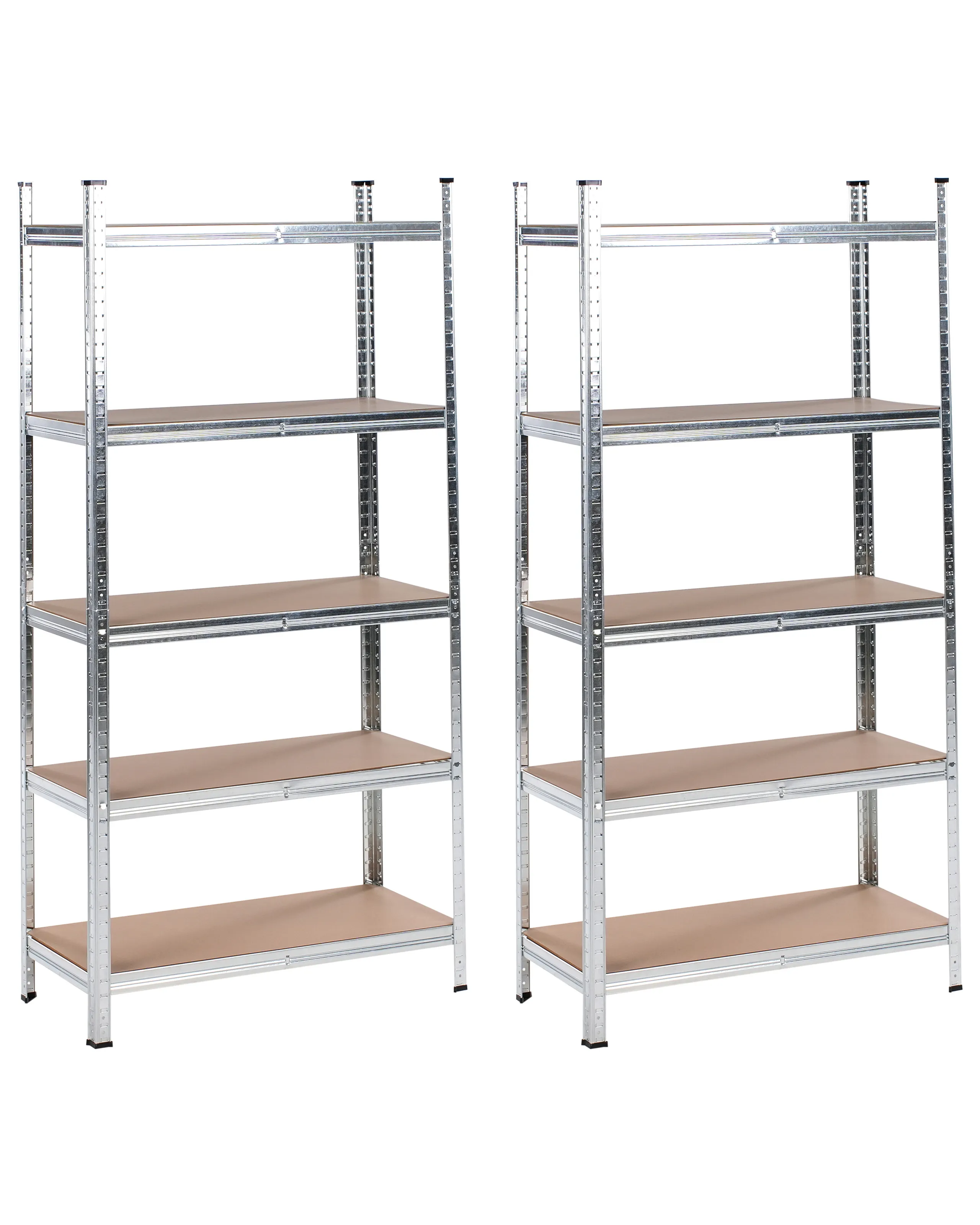 Conjunto de 2 estanterías de garaje XITTA Metal 150 cm 75 cm Plateado