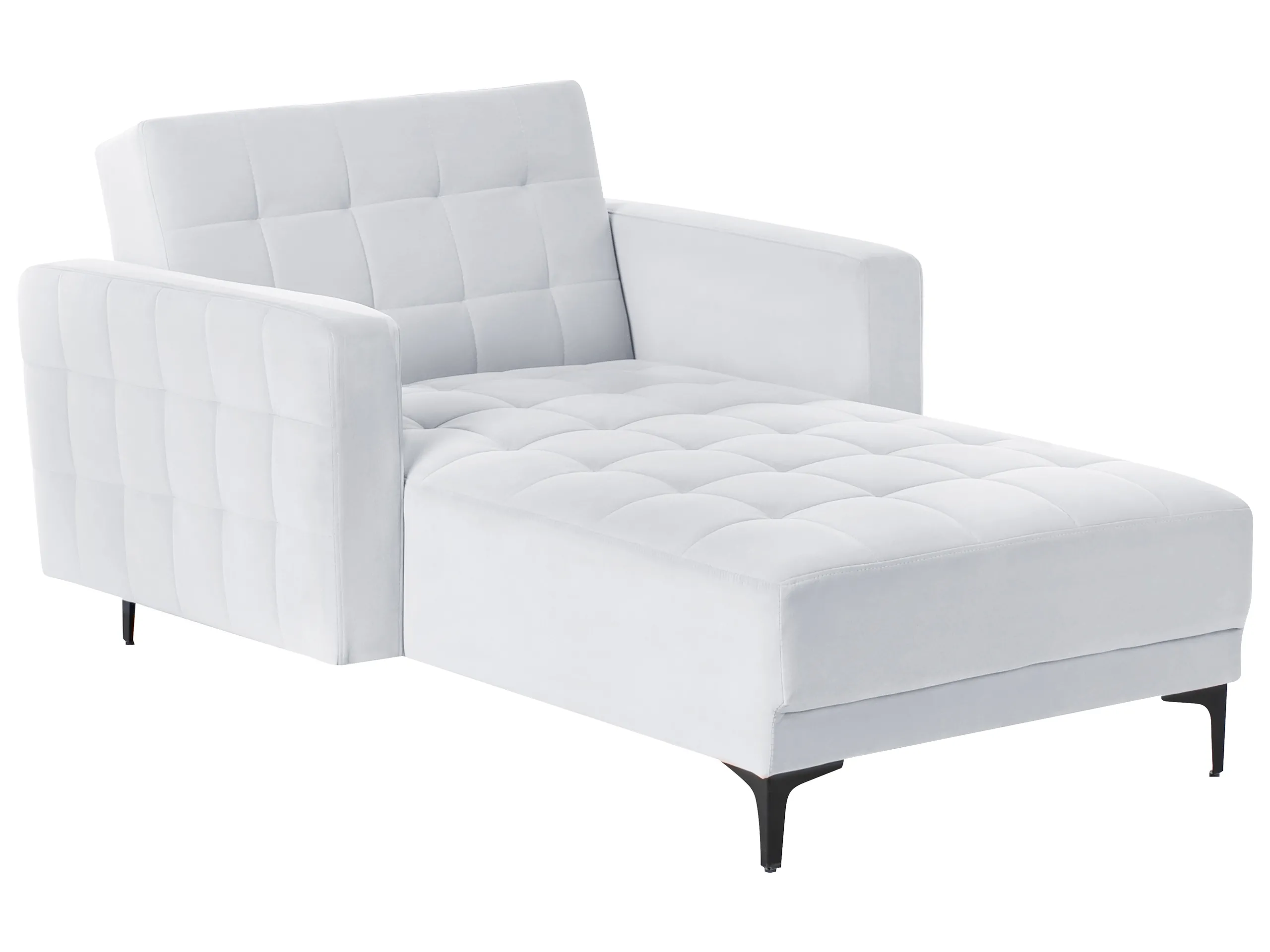 Chaise longue ABERDEEN Terciopelo Gris claro