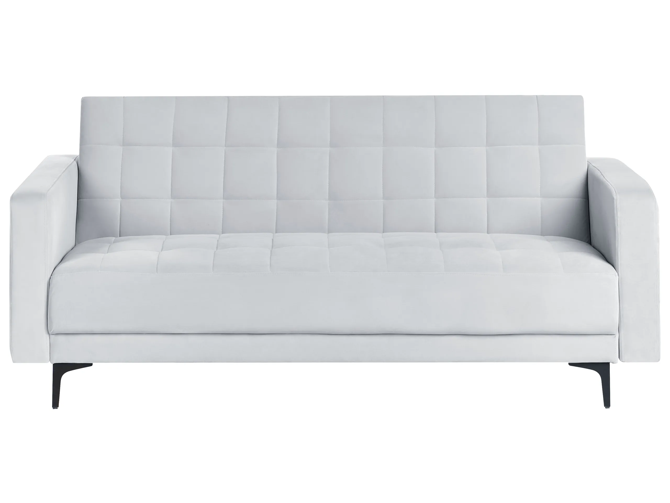 Sofa Bed 3 Seater ABERDEEN Velvet Light Grey