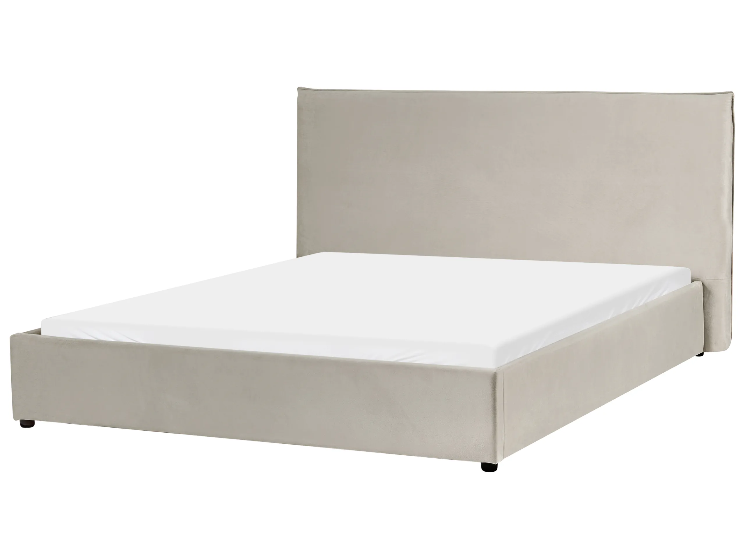 Cama Terciopelo LAVAUR 160 x 200 cm Gris pardo