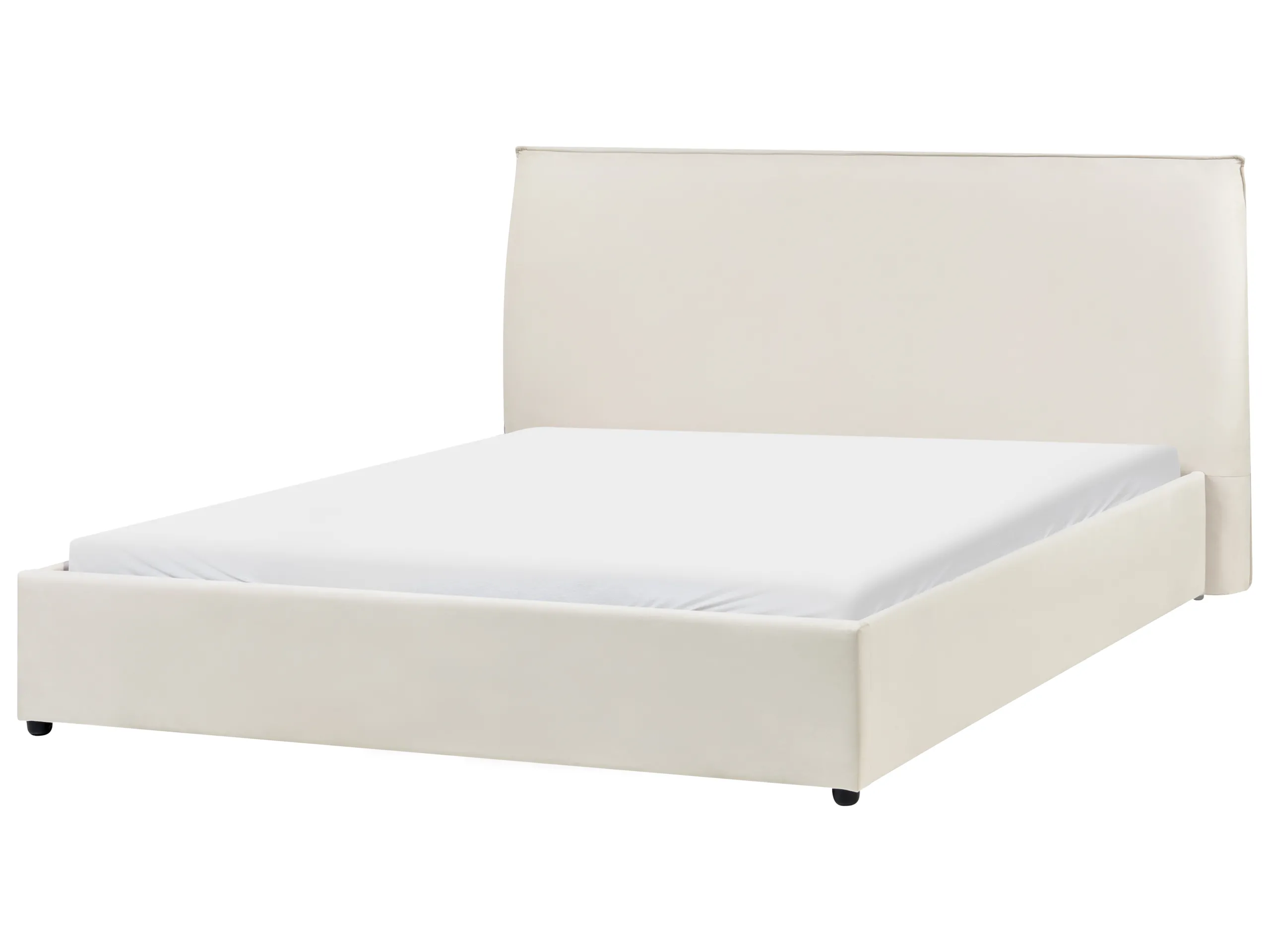 Cama de agua Terciopelo LAVAUR 160 x 200 cm Blanco crema