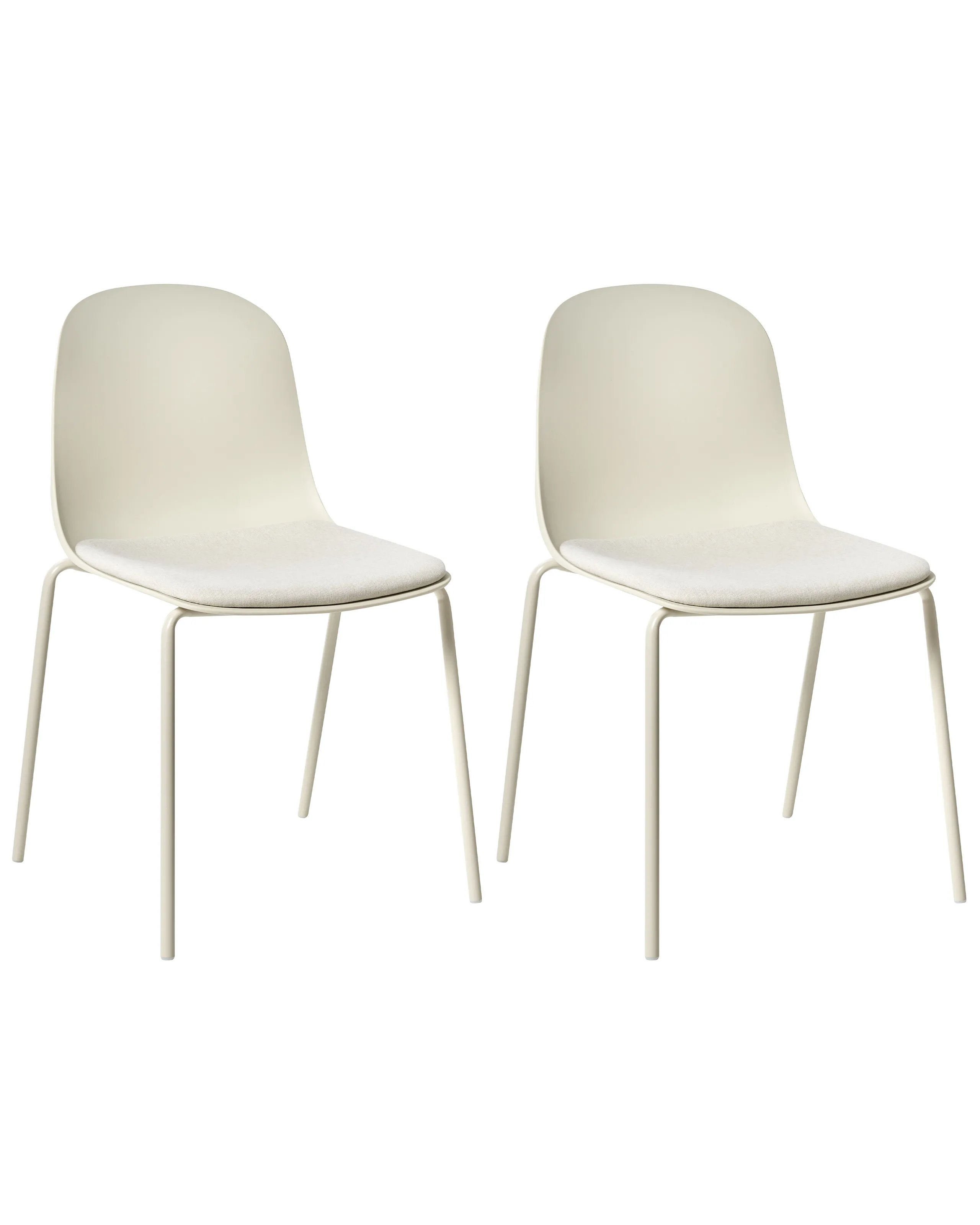 Conjunto de 2 sillas de conferencia DORR Beige claro