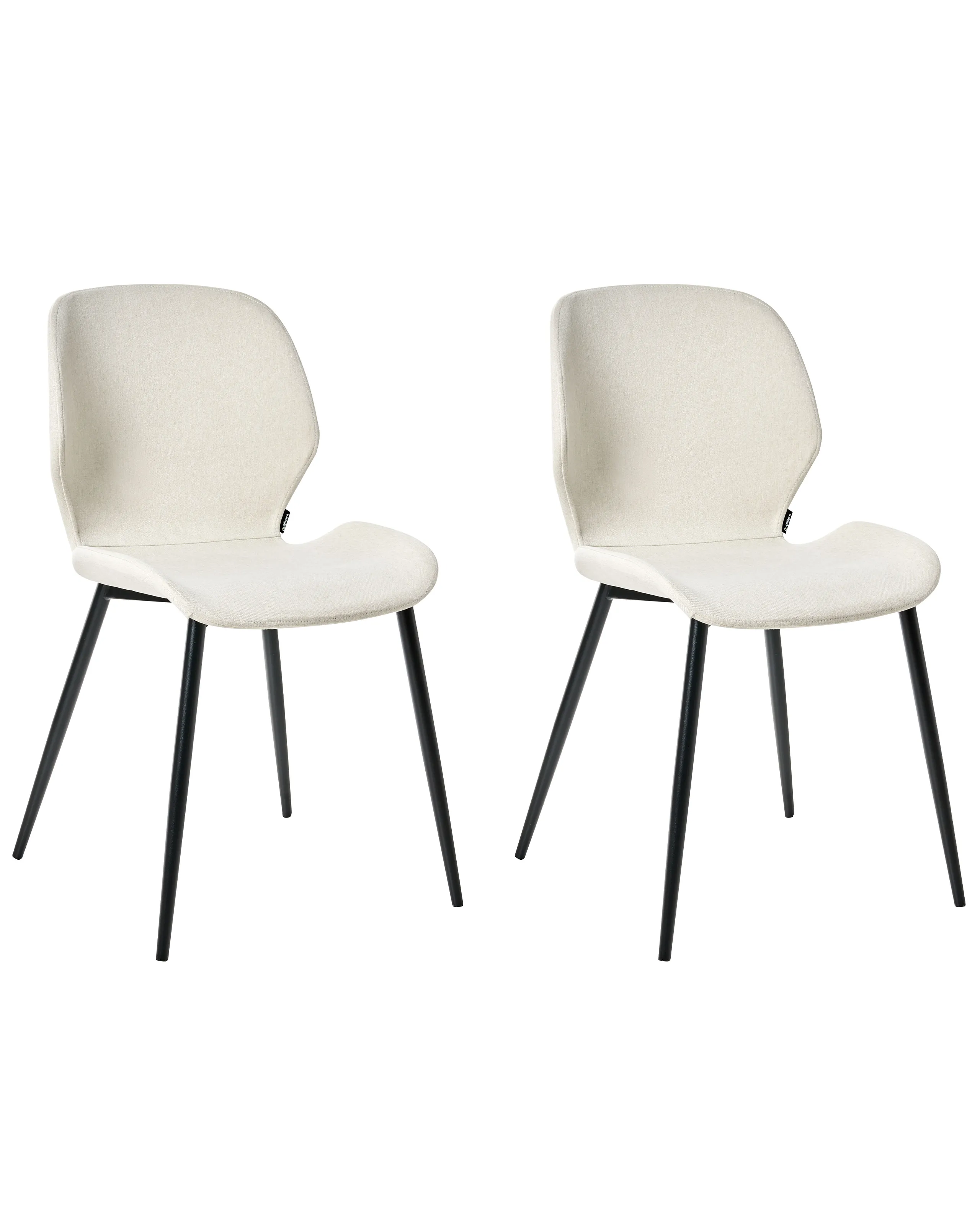 Conjunto de 2 sillas de conferencia HOLLAND Tela Beige claro