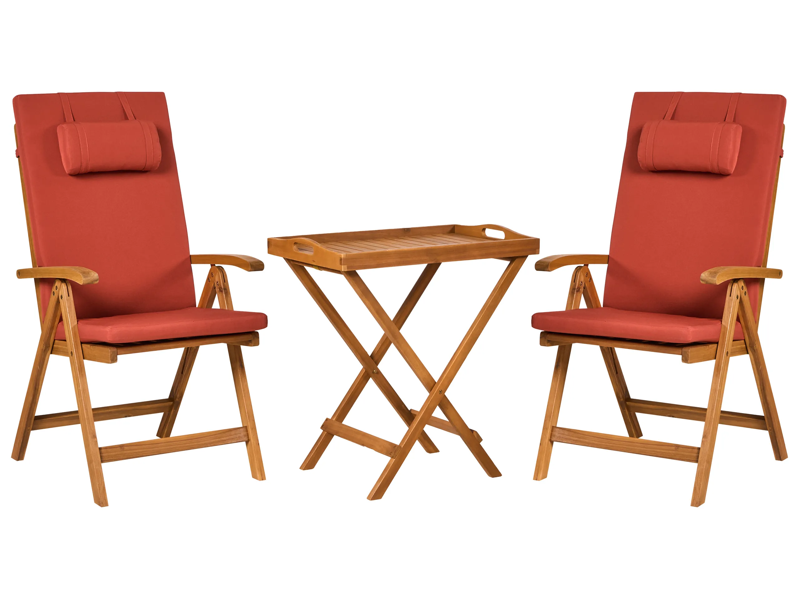 Bistro Set JAVA PREMIUIM Acacia Wood Red
