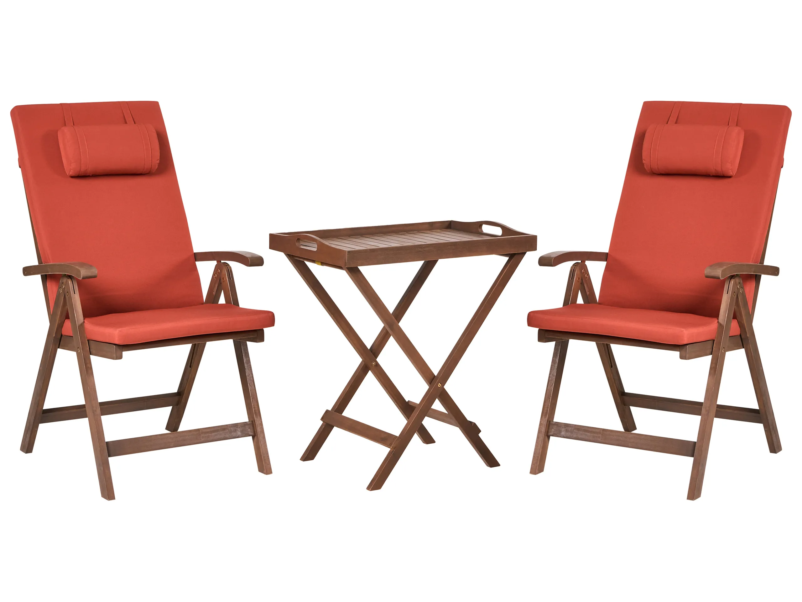 Bistro Set AMANTEA PREMIUM Acacia Wood Red