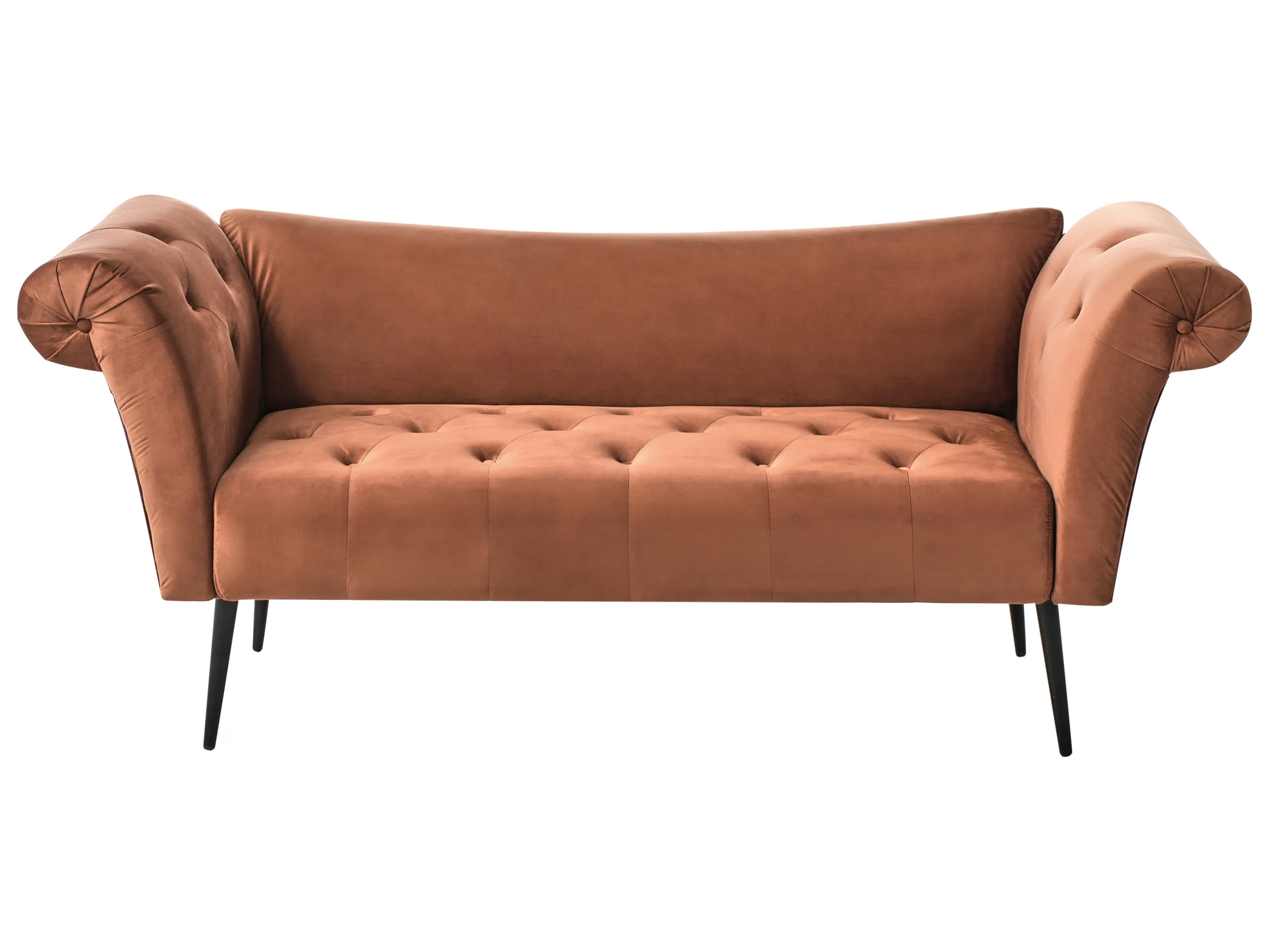 Chaise longue NANTILLY Terciopelo Marrón dorado