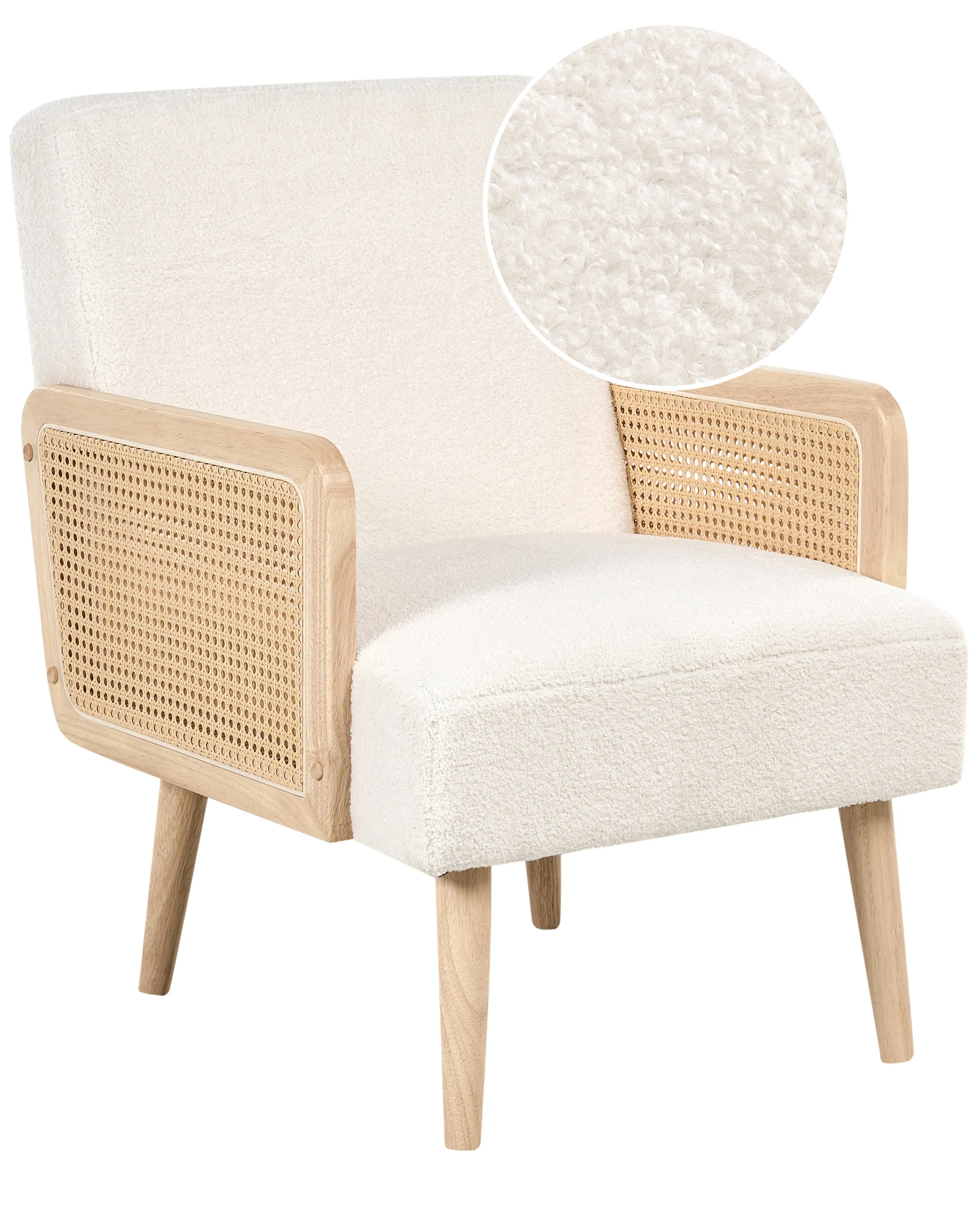Armchair HOJBY Boucle Off-White