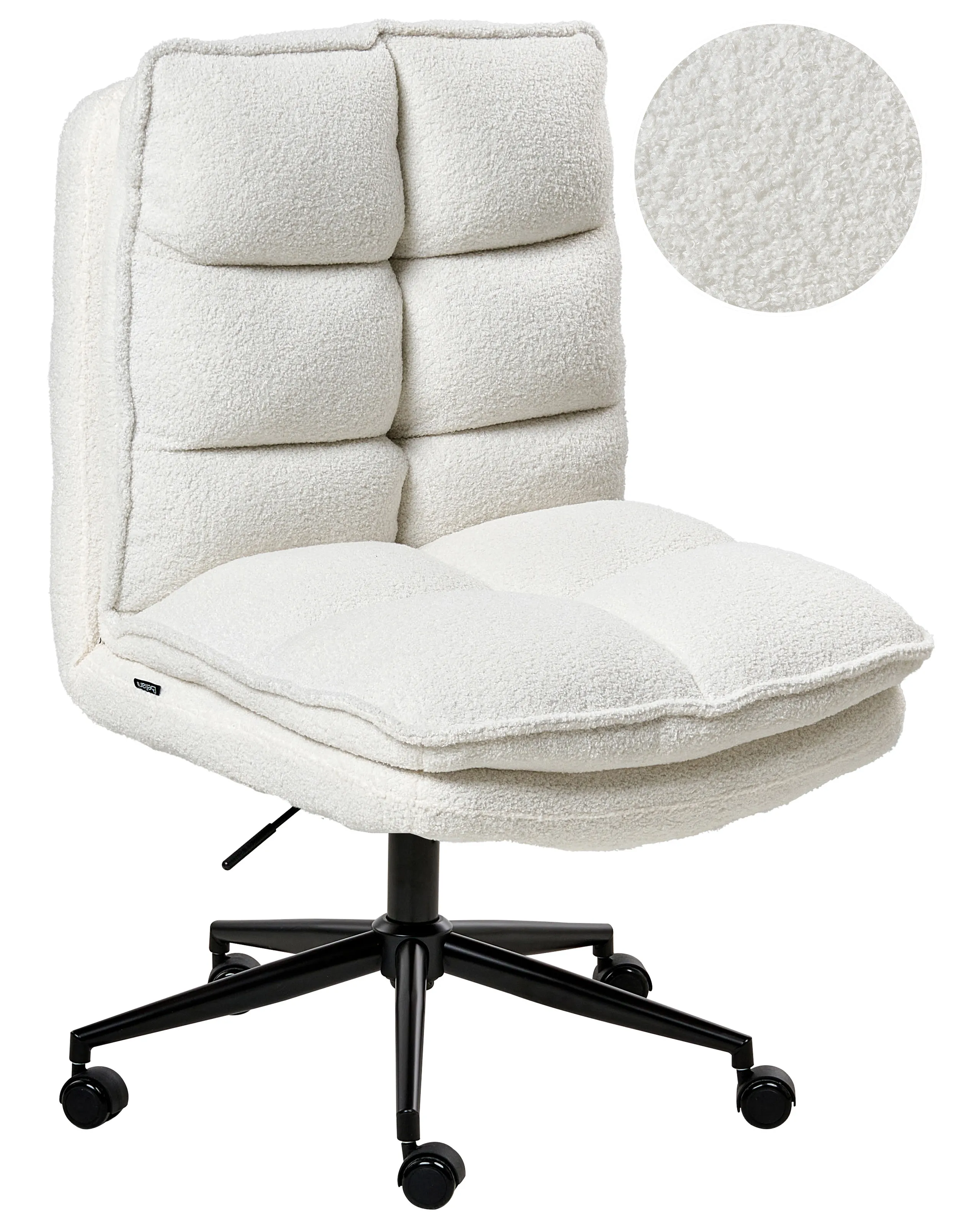 Office Chair ADDISON Boucle White