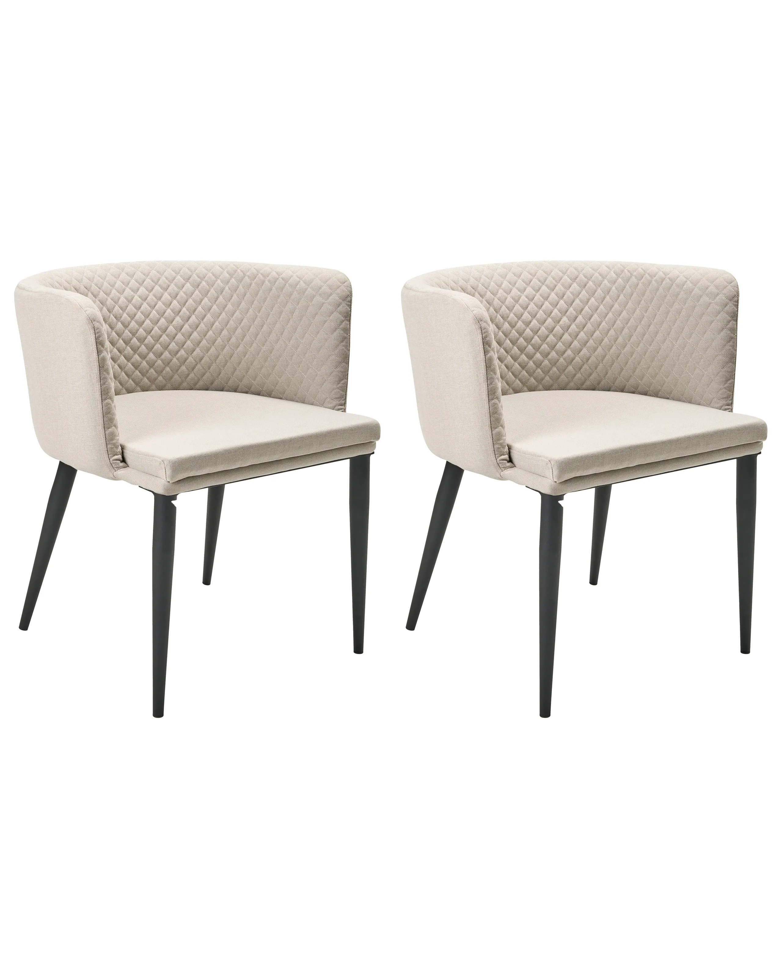 Conjunto de 2 sillas de jardín LIMASSON Tela Beige